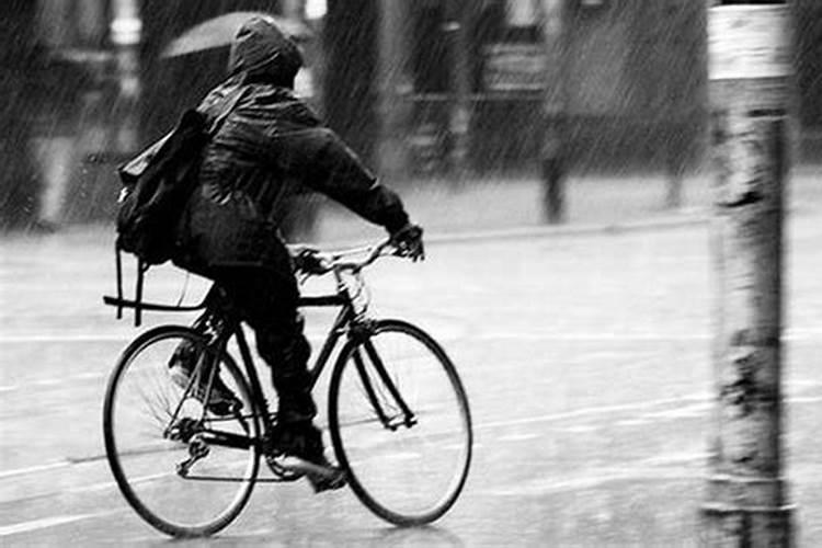 梦见骑自行车下雨出门